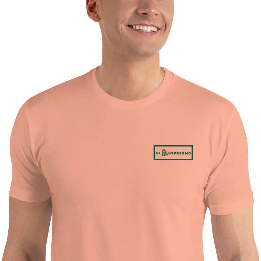 PlantFreeMD Embroidered Men's Fitted T-shirt