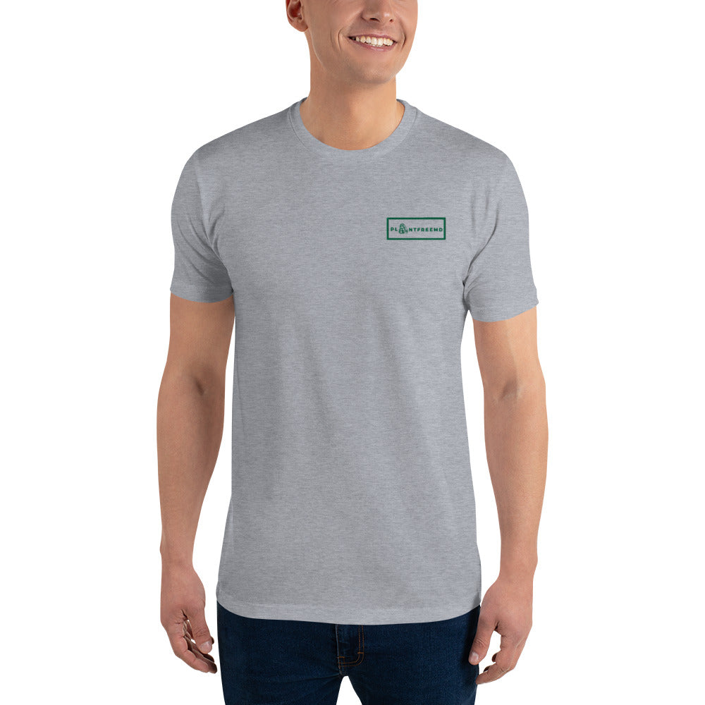 PlantFreeMD Embroidered Men's Fitted T-shirt