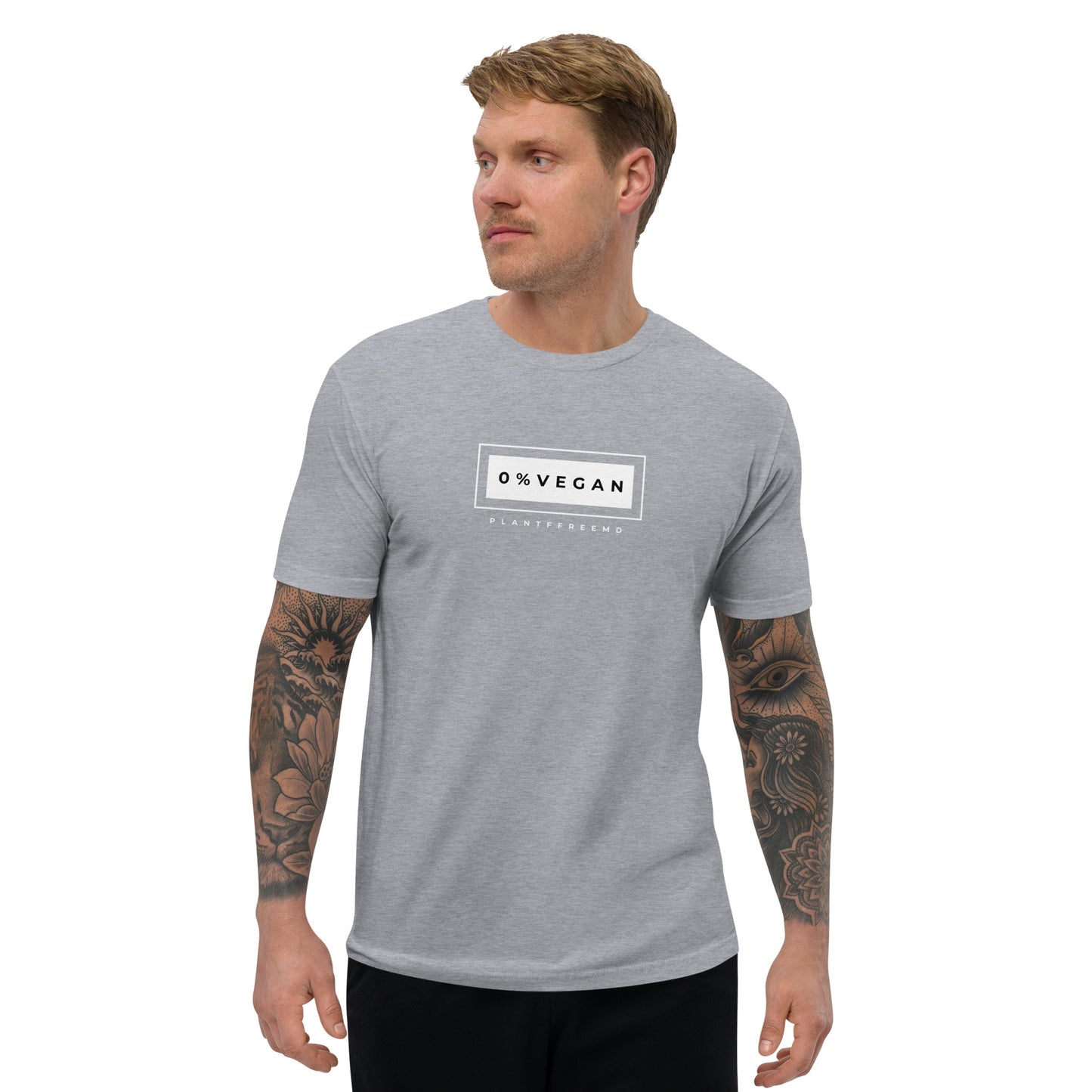 0% Vegan Men's Fitted T-shirt