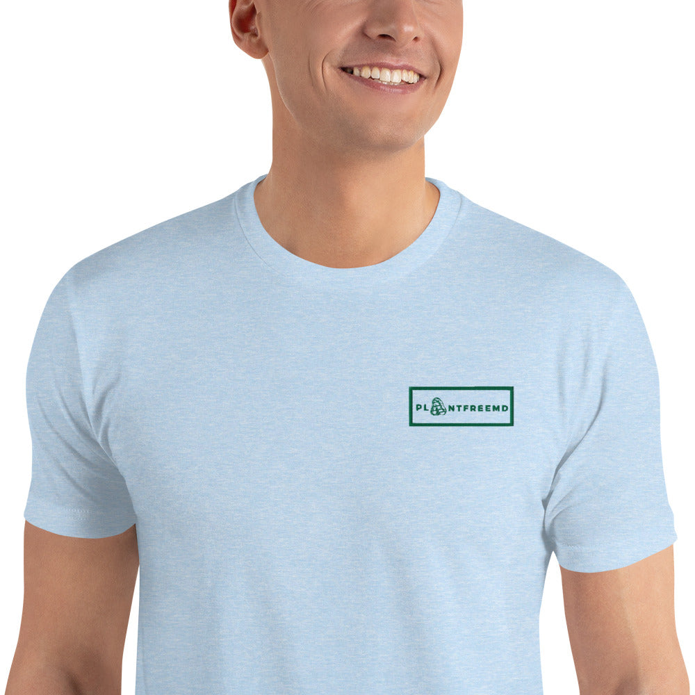 PlantFreeMD Embroidered Men's Fitted T-shirt