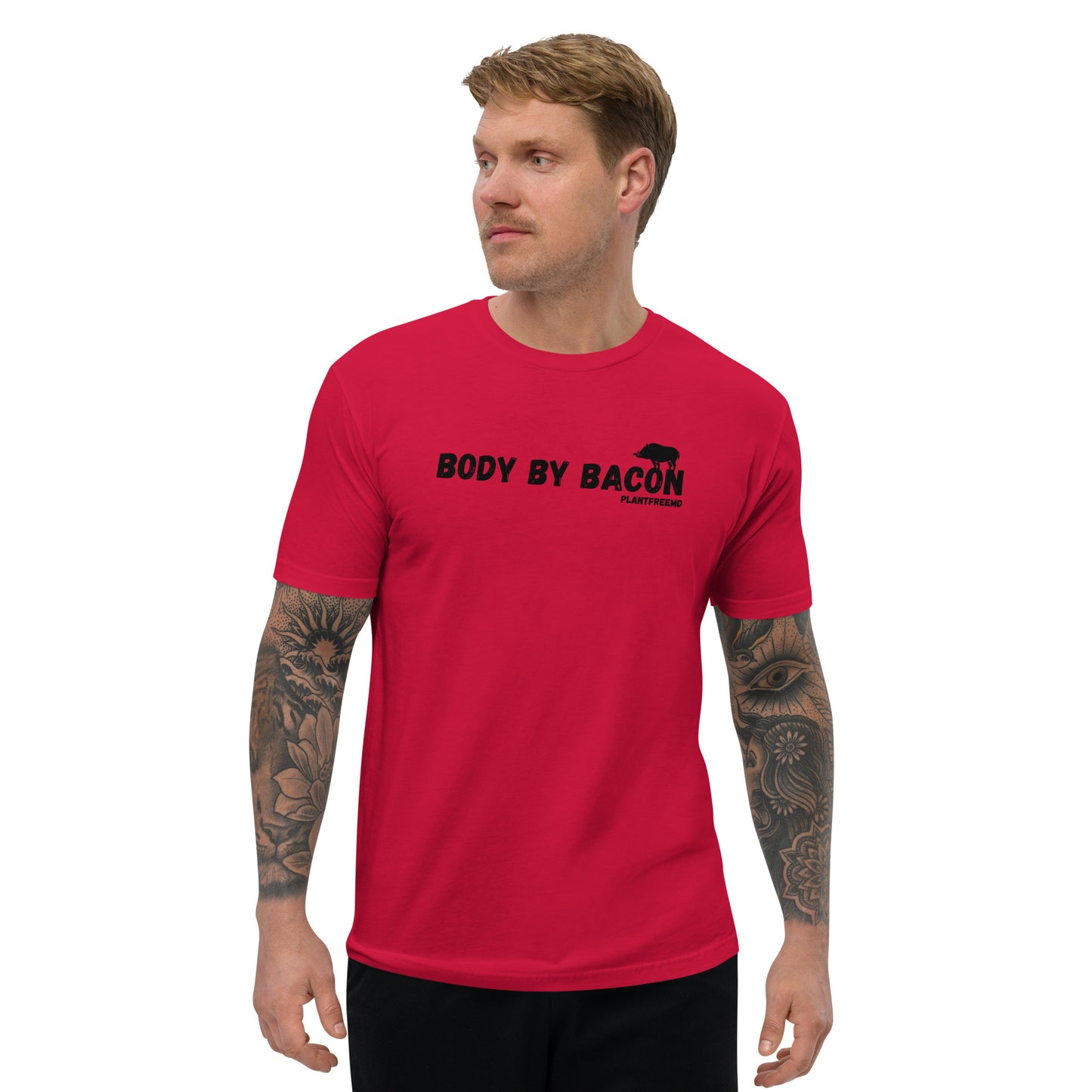 Body By Bacon Men's Fitted T-shirt
