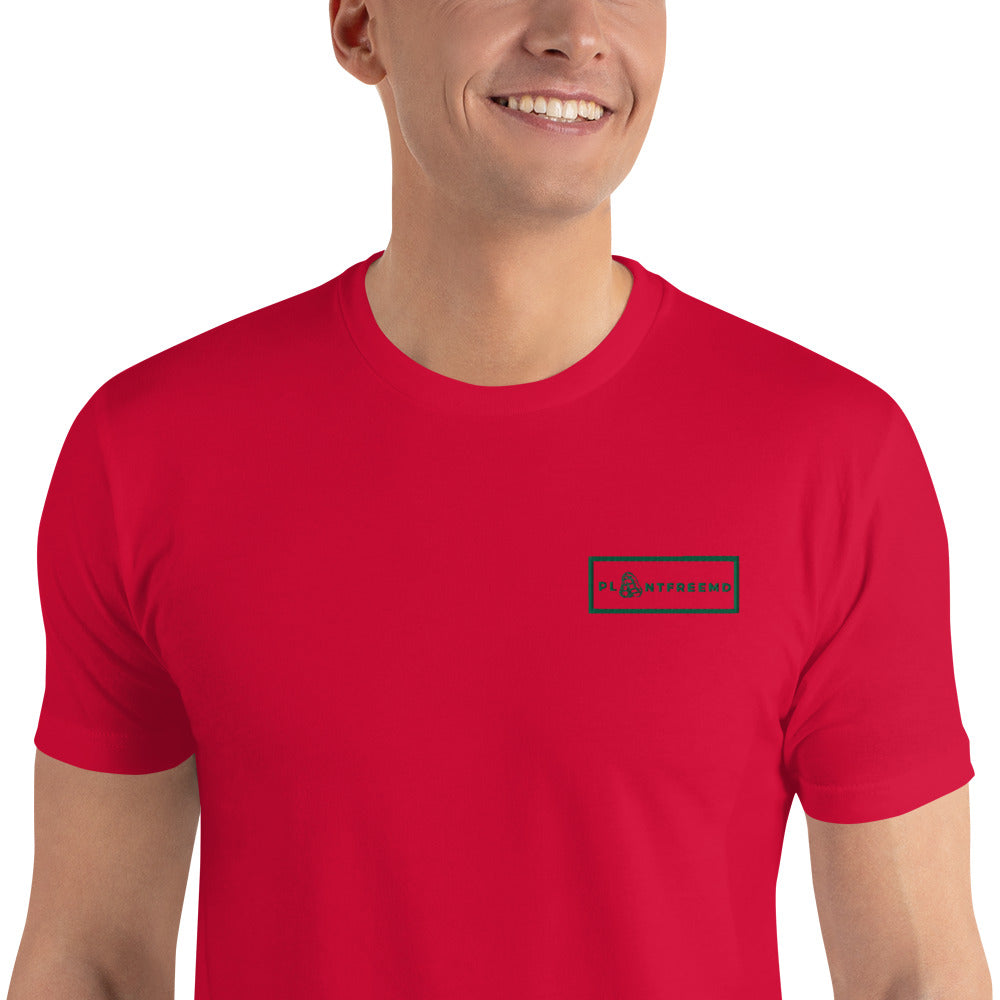 PlantFreeMD Embroidered Men's Fitted T-shirt