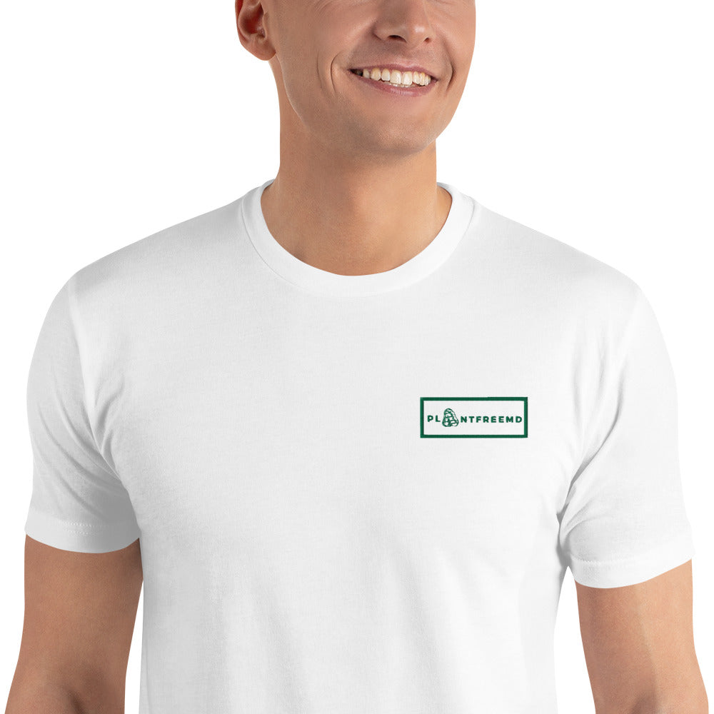 PlantFreeMD Embroidered Men's Fitted T-shirt