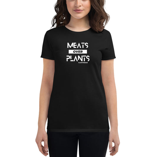 Meats Over Plants Women's Fitted T-shirt Light